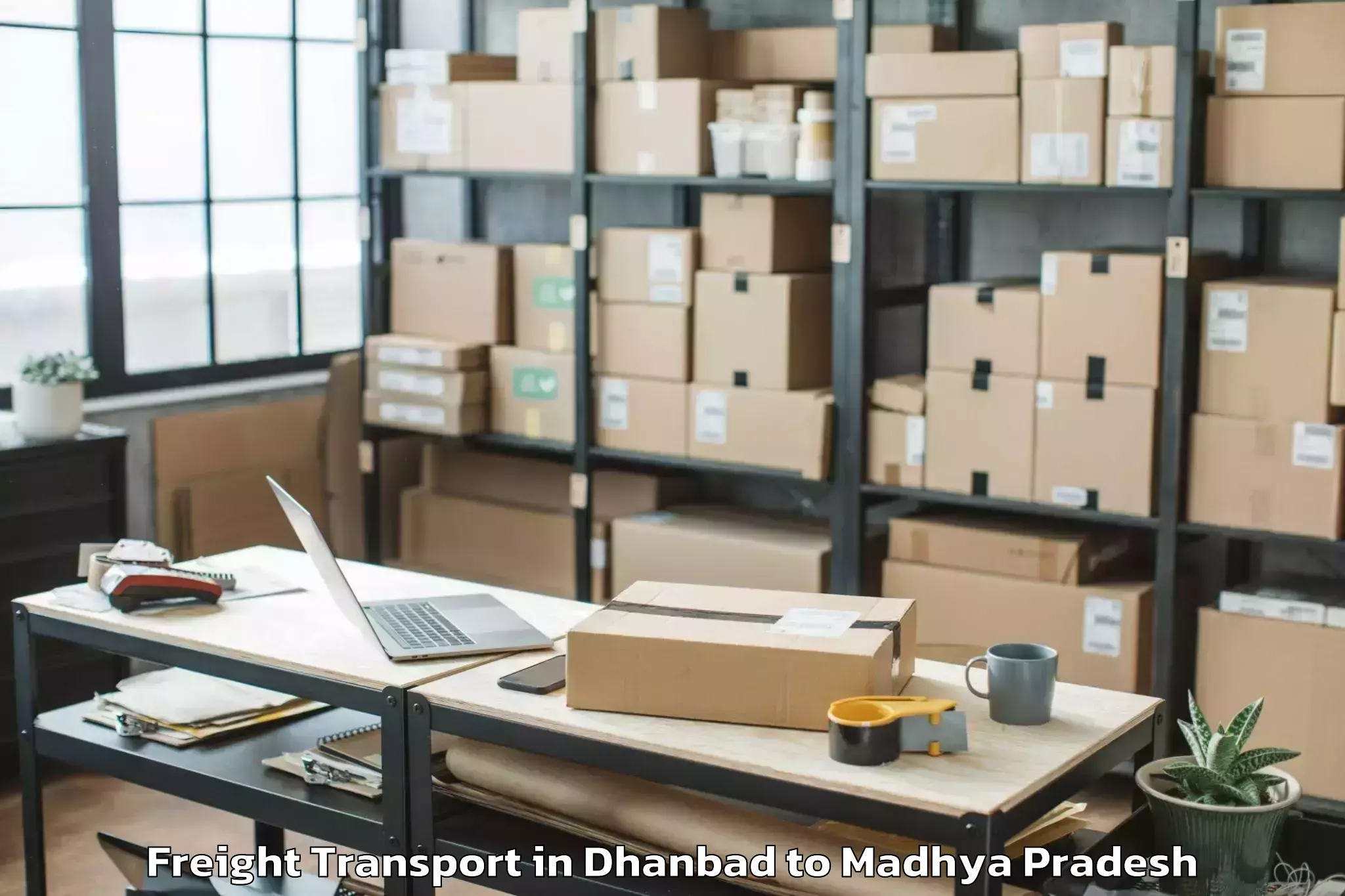 Easy Dhanbad to Pandhana Freight Transport Booking